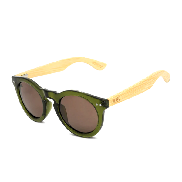 Moana Road Sunnies Grace Kelly Olive with Wooden Arms