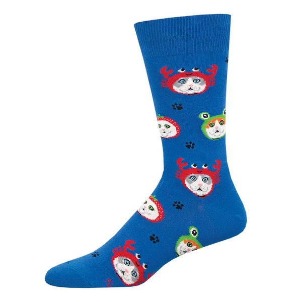 Socksmith Socks Mens Cat Hats Blue