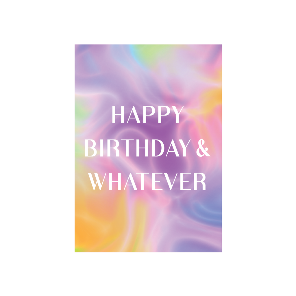 Iko Iko Marble Text Card Birthday & Whatever