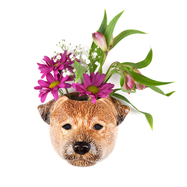 Quail Border Terrier Wall Vase Small