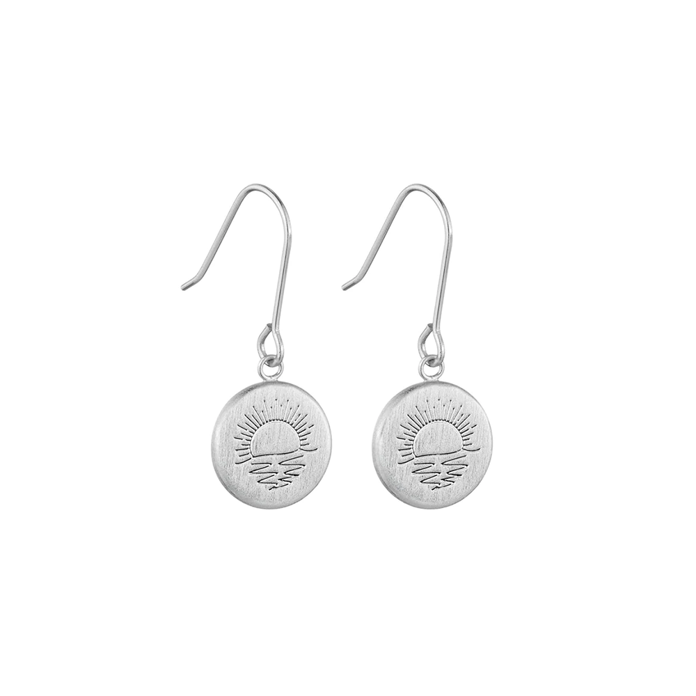 Little Taonga Earrings Round Ocean Rā Silver