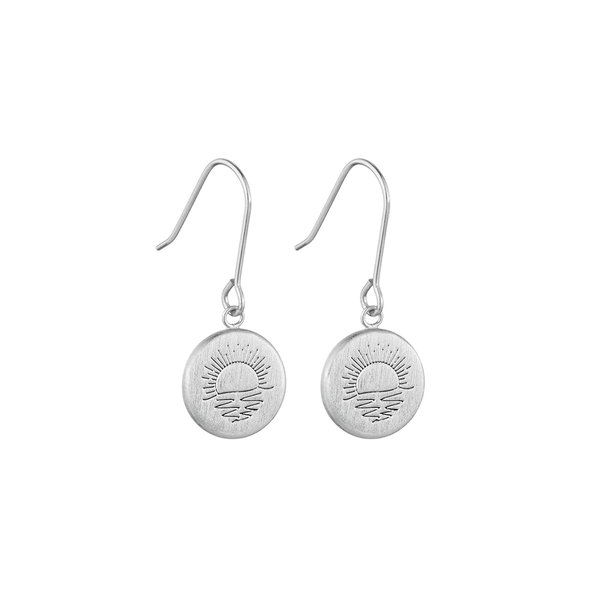Little Taonga Earrings Round Ocean Rā Silver