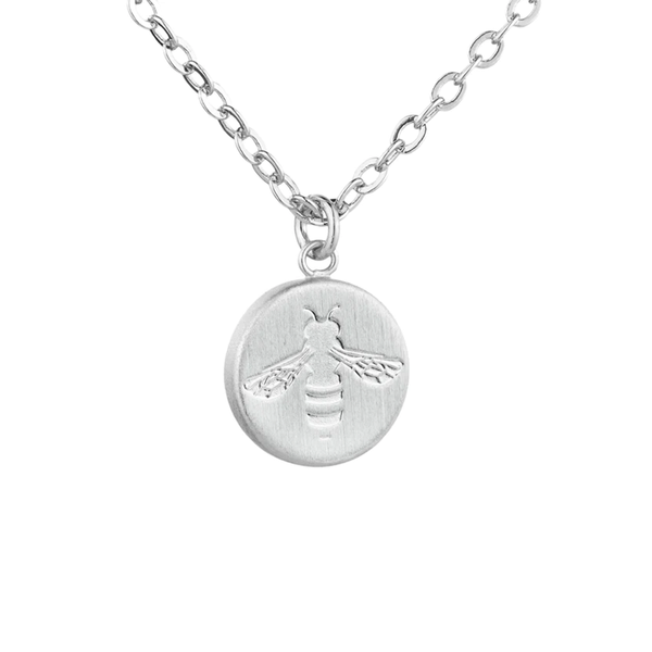 Little Taonga Necklace Round Busy Bee Silver