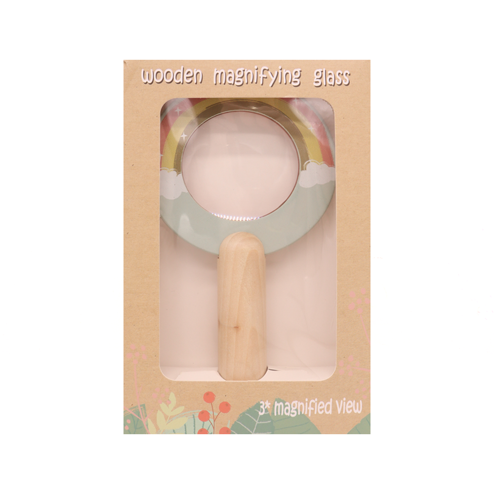Wooden Rainbow Magnifying Glass Assorted