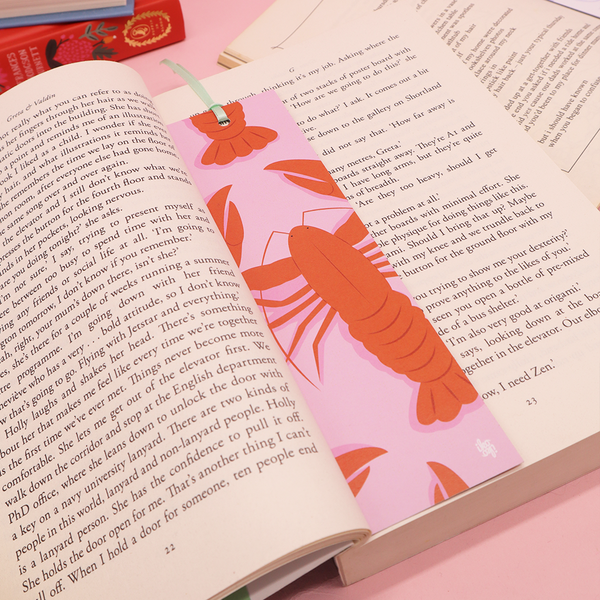 Iko Iko Double Sided Bookmark Lobster Pink/Rust