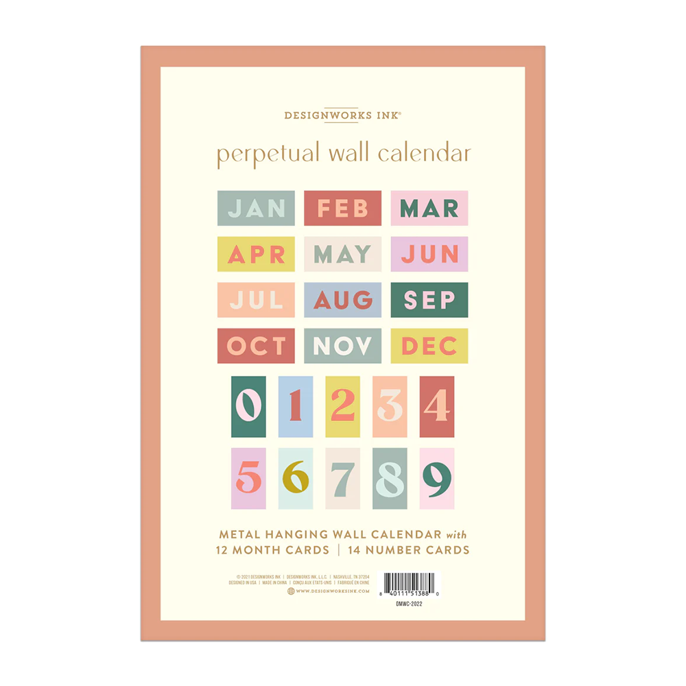 Designworks Ink Perpetual Wall Calendar