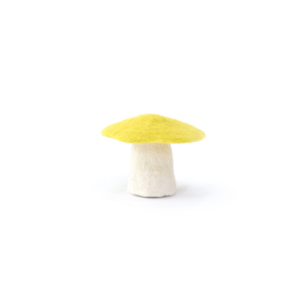 Muskhane 100% Felt Mushroom Flat Small Sulfur Flower