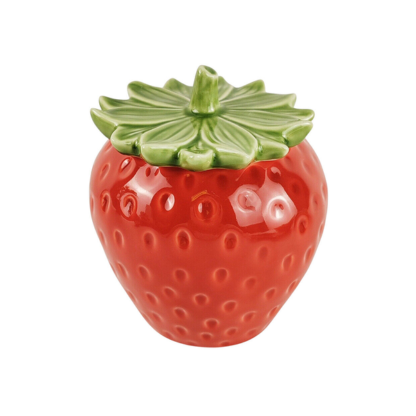 Ceramic Strawberry Jar Red