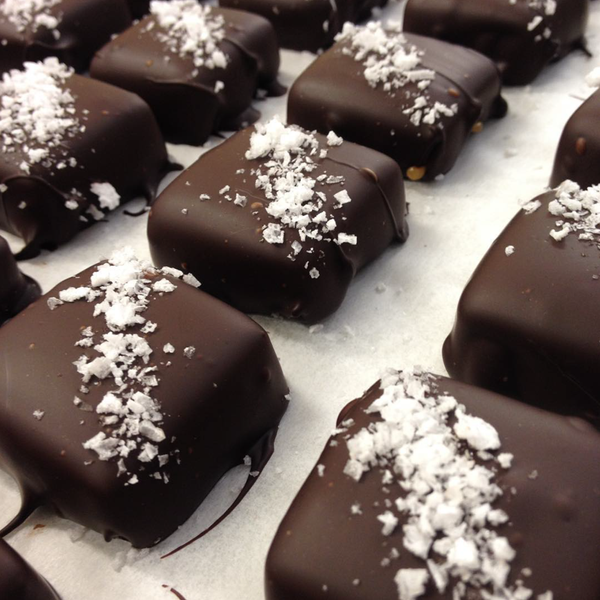 Baron Hasselhoff's Chocolate Box of 6 Pirate Mary Rosemary Infused Salted Caramel