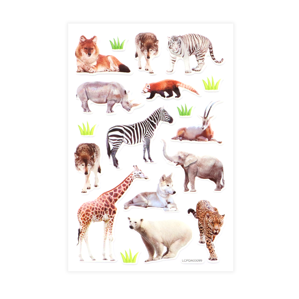 Wild Animals Puff Stickers