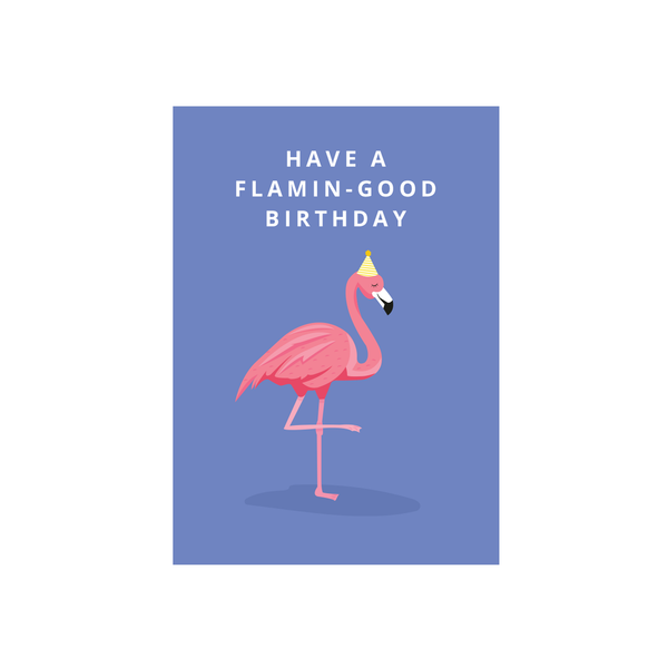 Iko Iko Cutie Animal Pun Card Flamingo
