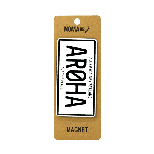 Moana Road Number Plate Magnet Aroha