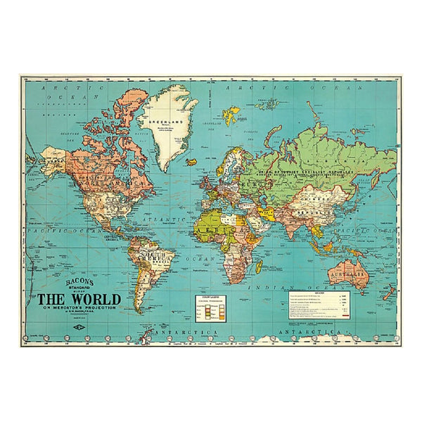 Cavallini Vintage Poster World Map Four