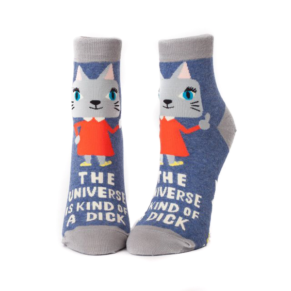 Blue Q Socks Women's Ankle Socks The Universe is Kind of a Dick