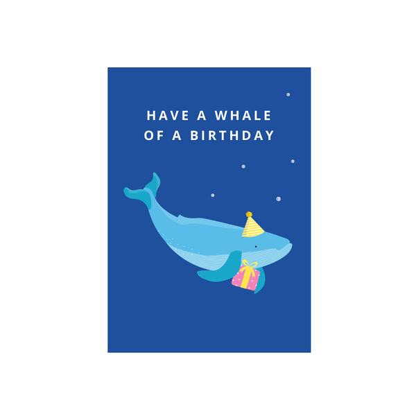 Iko Iko Cutie Animal Pun Card Whale Birthday