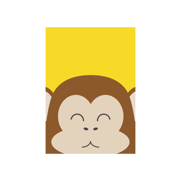 Iko Iko Kid's Animal Card Monkey