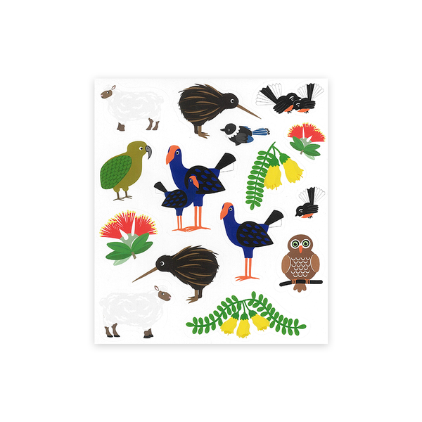 New Zealand Animals and Flora Stickers