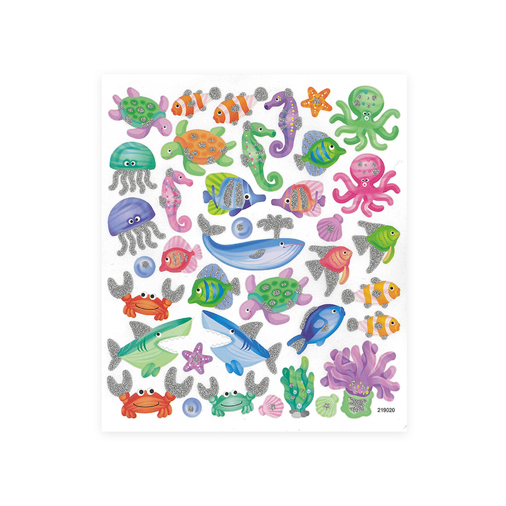 Glitter Sea Creatures Stickers