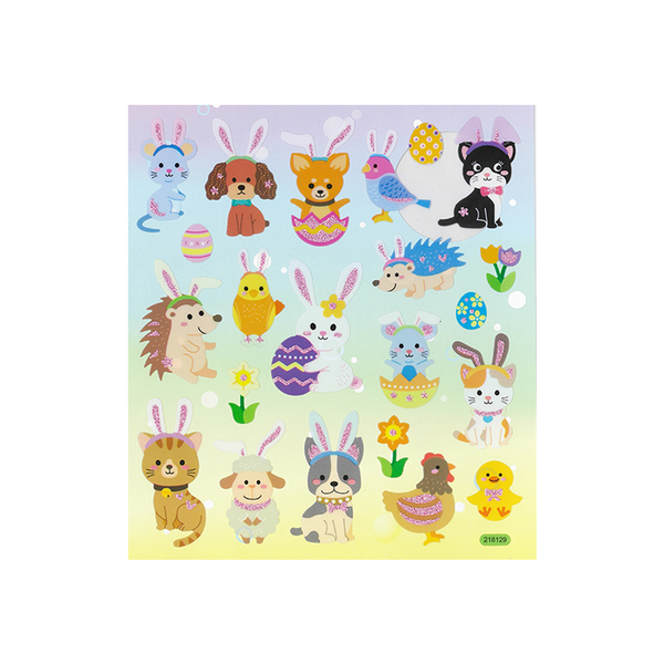 Animals with Bunny Ears Stickers