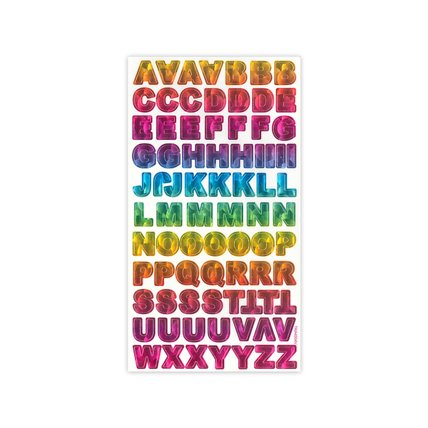 Rainbow Alphabet Letter Stickers