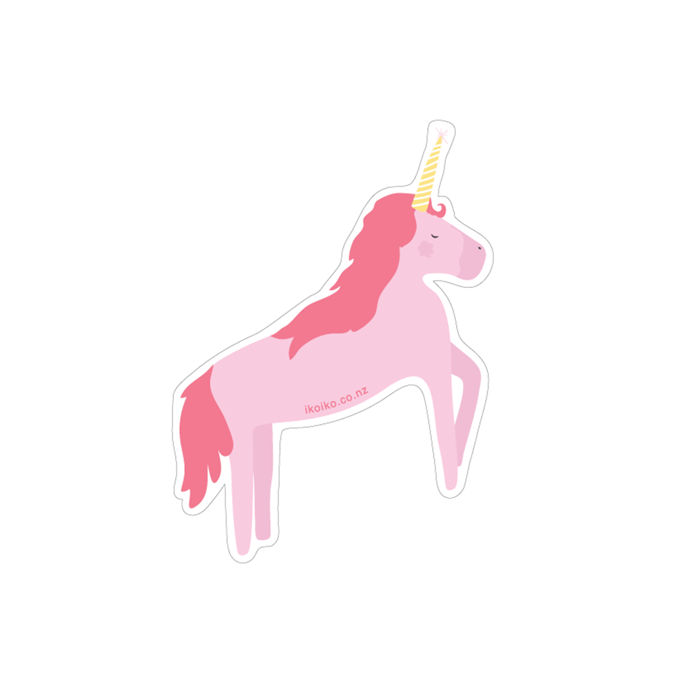 Iko Iko Fun Size Sticker Unicorn Pink