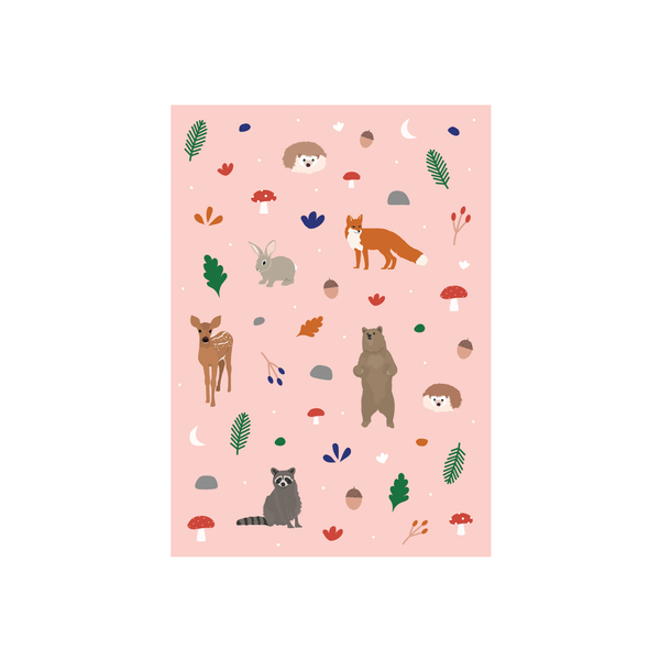 Iko Iko Animal Pattern Card Woodland