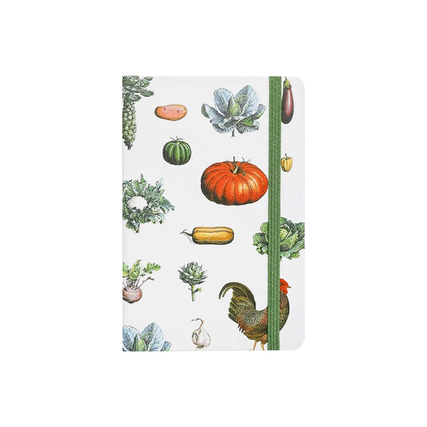 Father Rabbit A6 Hard Cover Notebook Vintage Vegetables