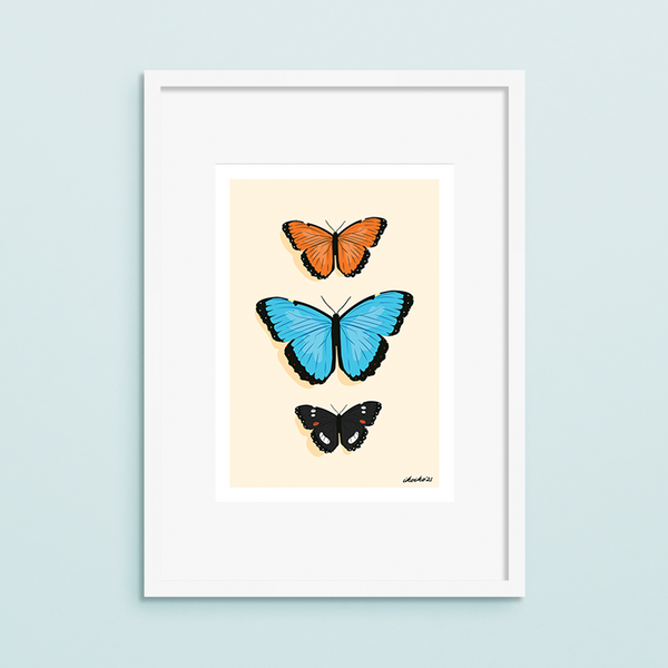 Iko Iko A4 Art Print Butterfly Chart