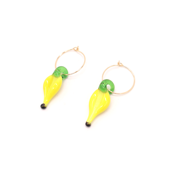 Penny Foggo Earrings Glass Fruit Bananas