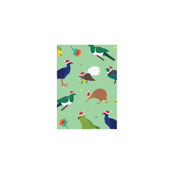 Iko Iko Mini Christmas Card Animal Pattern NZ Bird