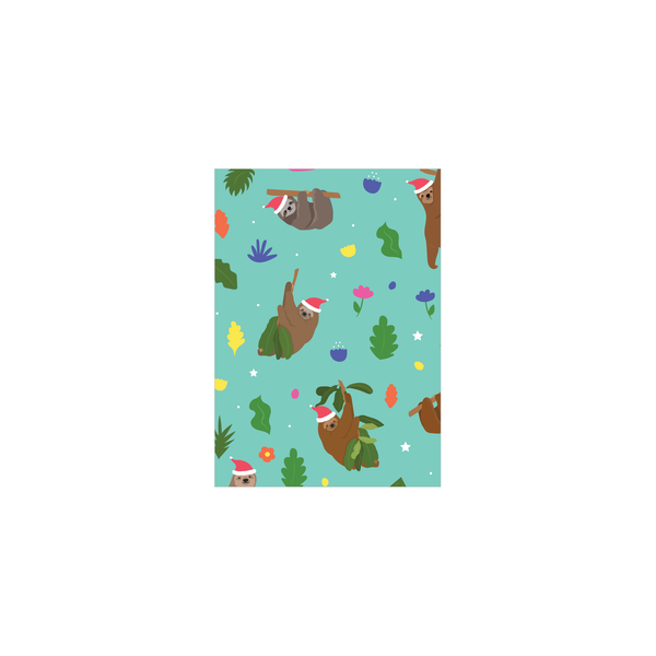 Iko Iko Mini Christmas Card Animal Pattern Sloths