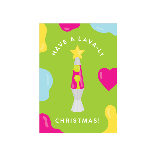 Iko Iko Pop Fun Christmas Card Lava