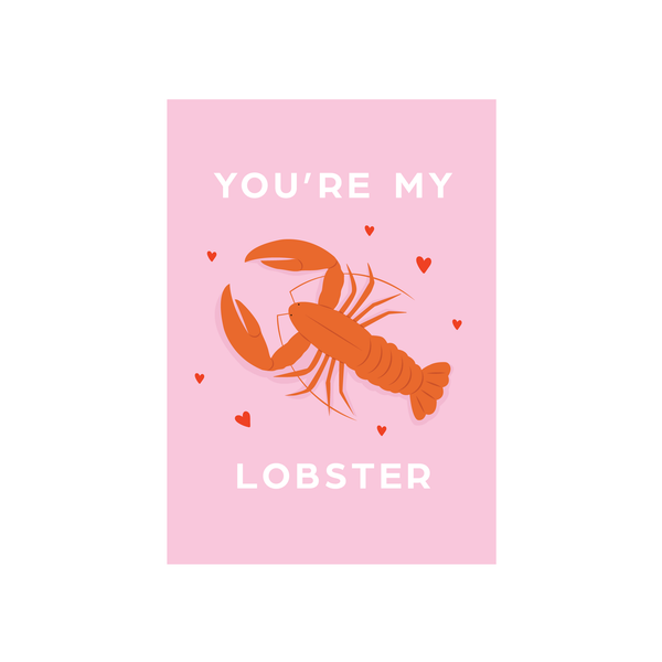 Iko Iko Pop Fun Valentines Card Lobster