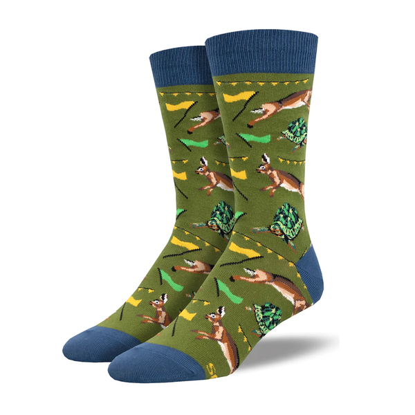 Socksmith Socks Men's Tortoise and the Hare Green