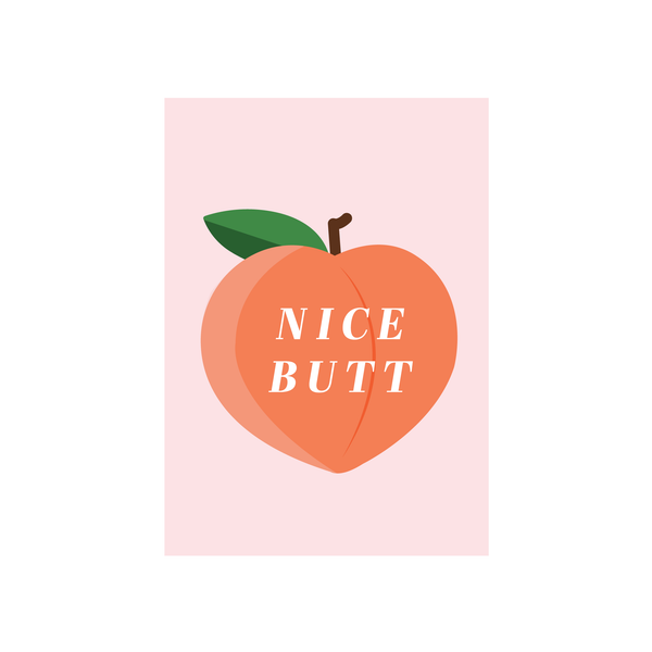 Iko Iko Pop Fun Valentines Card Peach Butt