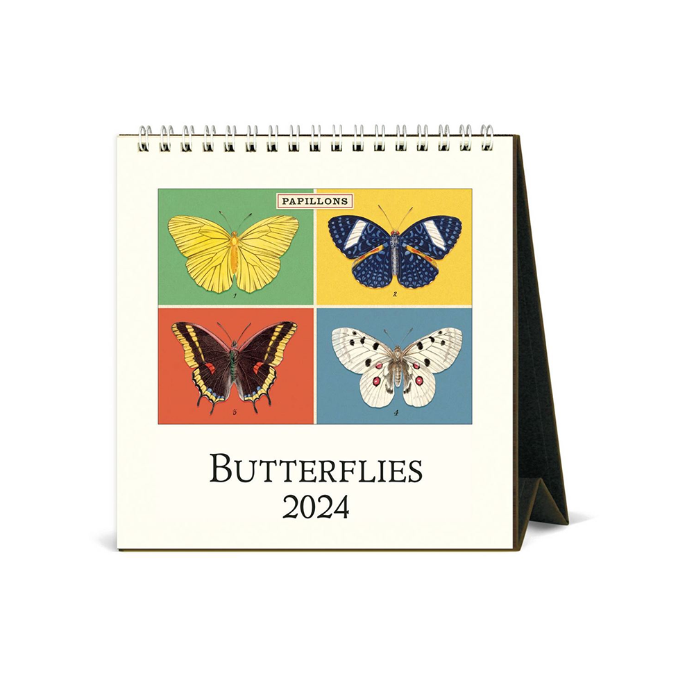 Cavallini 2024 Desk Calendar Butterflies