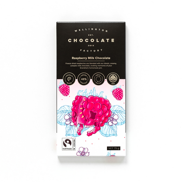 Wellington Chocolate Factory Raspberry Milk Bar 75g