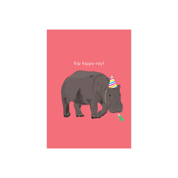 Iko Iko Animal Pun Card Hippo