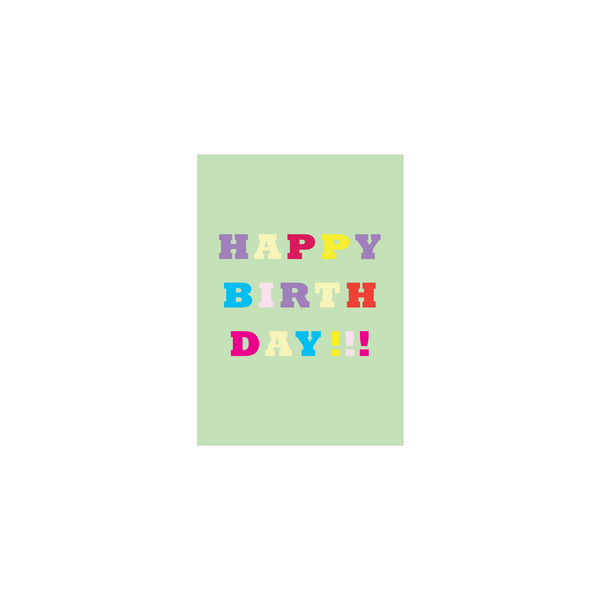 Iko Iko Mini Card Colour Text Birthday