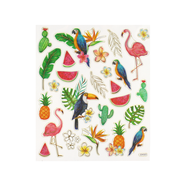 Toucan and Flamingo Stickers