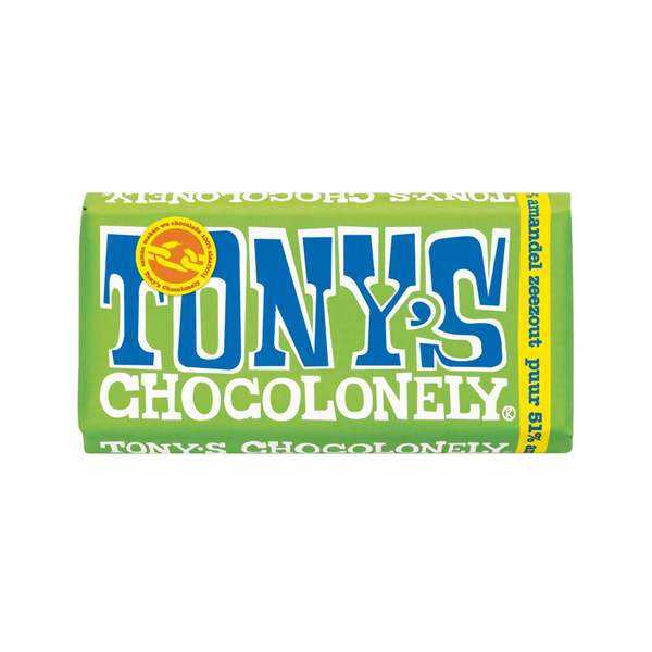 Tony's Chocolonely 180g Dark Chocolate Almond Sea Salt
