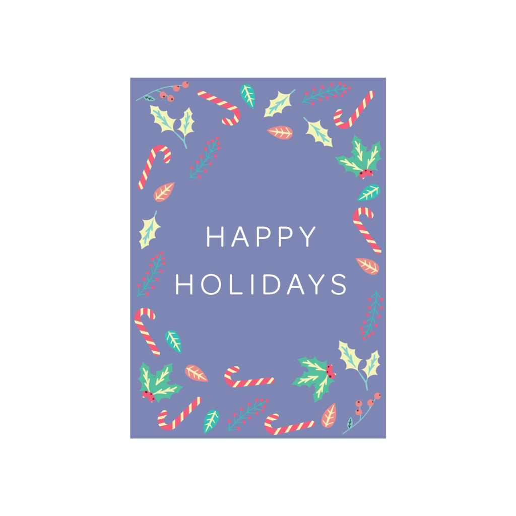 Iko Iko Christmas Card Candy Cane Happy Holidays
