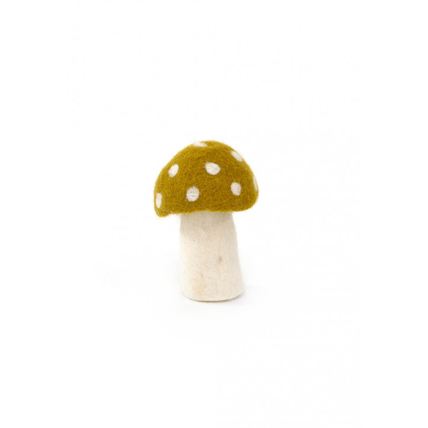 Muskhane Felt Mushroom Dotty Large 11cm Pistachio
