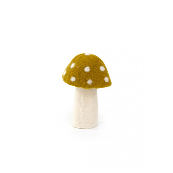 Muskhane 100% Felt Mushroom Dotty Extra Large 13cm Pistachio