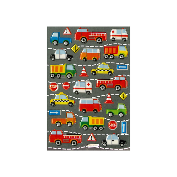 Puffy Emergency Vehicles and Truck Stickers