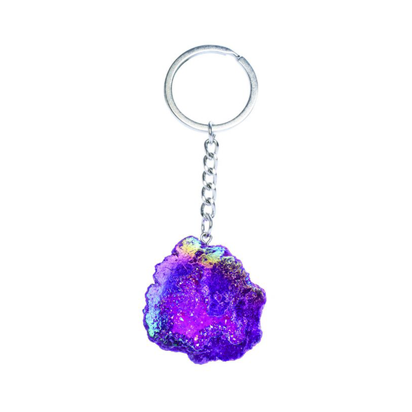 Coloured Geode Keychain Assorted