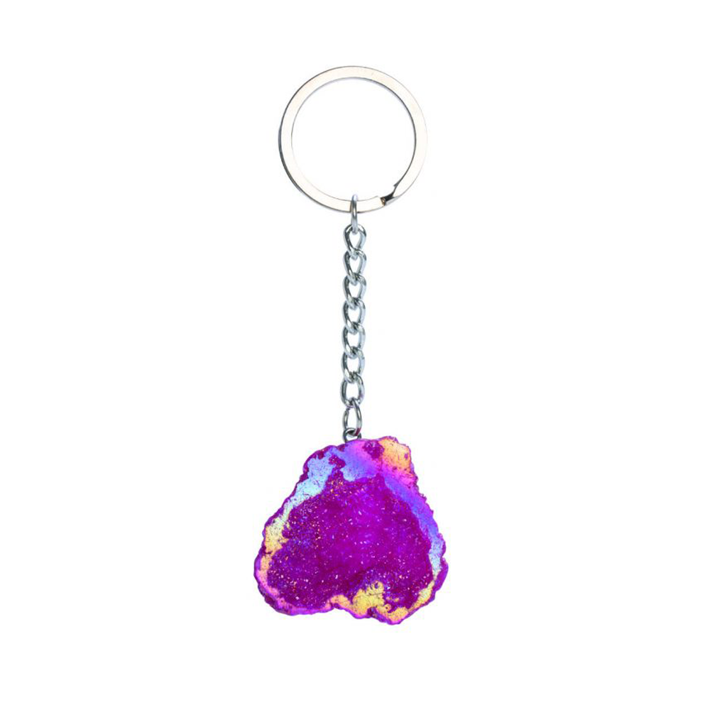 Coloured Geode Keychain Assorted