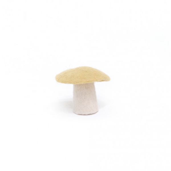 Muskhane 100% Felt Mushroom Flat Small Wheat