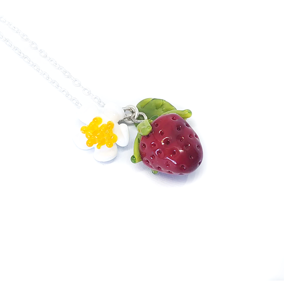 Rainey Designs Glass Strawberry Cluster Necklace 45cm