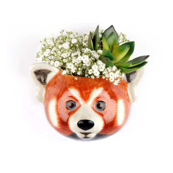 Quail Red Panda Wall Vase Small